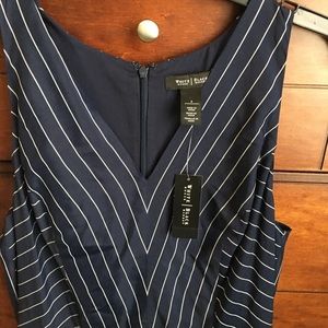 White House Black Market blue striped dress